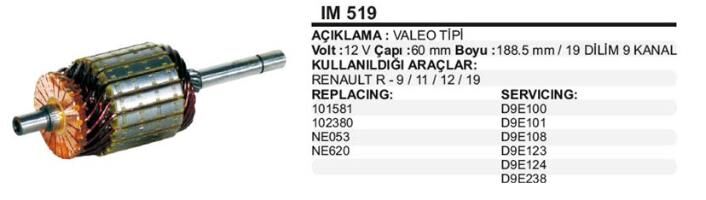 MARŞ KOLLEKTÖRÜ R9 R11 R19 R21 12V