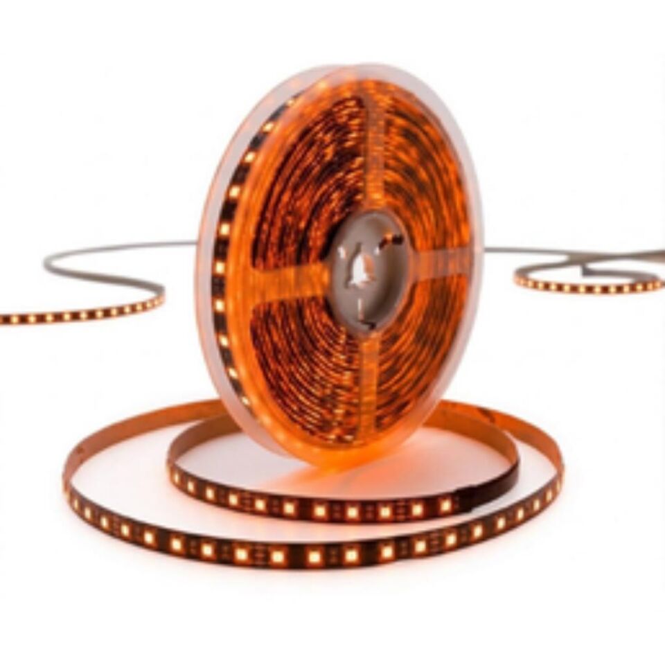 AMBER ŞERİT LED SİLİKONSUZ 12V (TURUNCU)