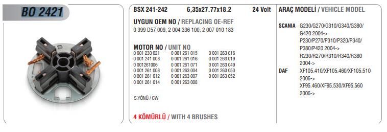 KÖMÜR YUVASI BT 24V (BSX21-242)