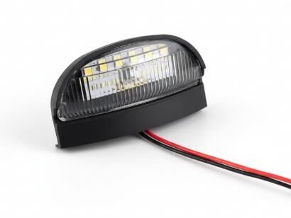 PLAKA LAMBASI UNIVERSAL 6 LEDLİ SİYAH 12V 24V